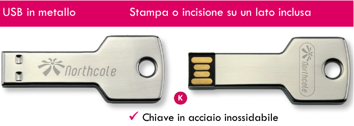 Chiavette USB personalizzate, 2 GB mod. Key DE 01